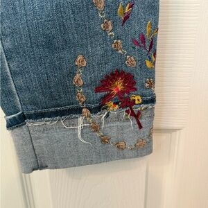 Embroidered Blue Women's Jeans